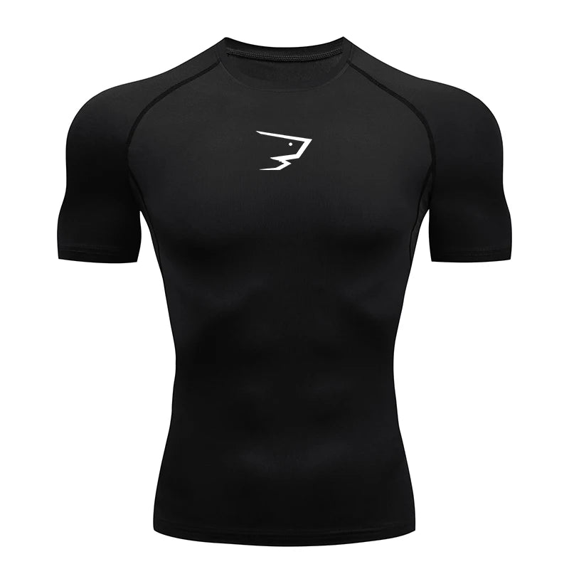 Men Compression Short Sleeve T-Shirt (SharkNado)