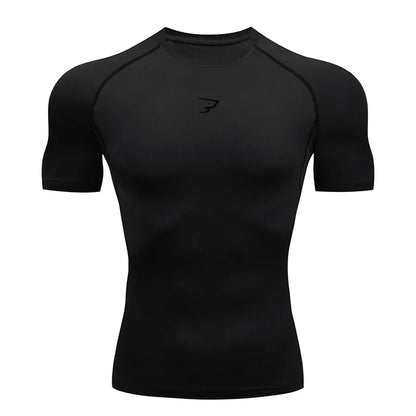Men Compression Short Sleeve T-Shirt (SharkNado)