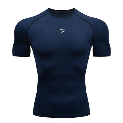 Men Compression Short Sleeve T-Shirt (SharkNado)