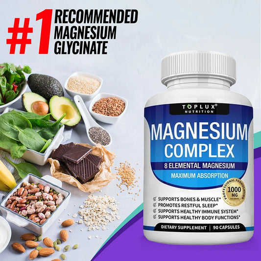 Magnesium Complex 1000MG Supplement - Magnesium Glycinate, Citrate & Malate
