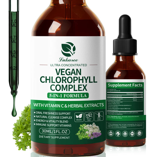 Chlorophyll Liquid Drops For Natural Cleansing Sugar-Free (Lukaree)