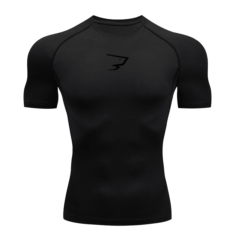 Men Compression Short Sleeve T-Shirt (SharkNado)