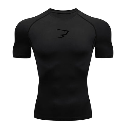 Men Compression Short Sleeve T-Shirt (SharkNado)