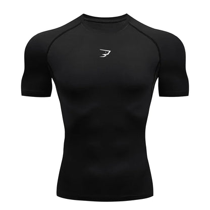 Men Compression Short Sleeve T-Shirt (SharkNado)